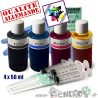 Kit Encre 4x50ML Couleurs universelles pour LEXMARK