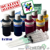 Kit Encre 8x50ML Couleurs universelles pour CANON