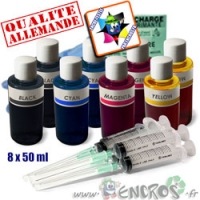 Kit Encre 8x50ML Couleurs universelles pour EPSON