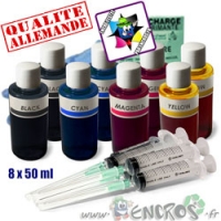 Kit Encre 8x50ML Couleurs universelles pour LEXMARK