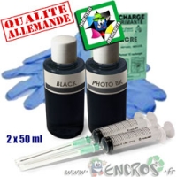 Kit Encre 2x50ML PHOTO NOIR universelle pour CANON