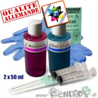 Kit Encre 2x50ML LIGHT CYAN+MAGENTA universelle pour EPSON