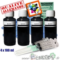 Kit Encre 4x100ML universelle pour HP NOIR