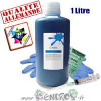 Bouteille 1L Encre universelle pour CANON CYAN