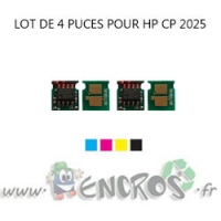 HP Lot de 4 Puces NOIR+ COULEUR CP2025