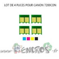 CANON Lot de 4 Puces NOIR+ COULEUR Toner LBP 7200CDN