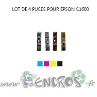 EPSON Lot de 4 Puces NOIR+ COULEUR Toner AcuLaser C1600