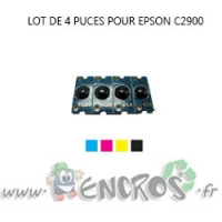 EPSON Lot de 4 Puces NOIR+ COULEUR Toner AcuLaser C2900