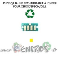 Xerox/Epson/Dell Puce Rechargeable Toner Yellow Série Q1