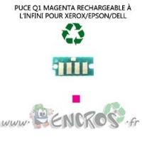 Xerox/Epson/Dell Puce Rechargeable Toner Magenta Série Q1