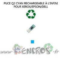 Xerox/Epson/Dell Puce Rechargeable Toner Cyan Série Q2