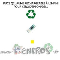 Xerox/Epson/Dell Puce Rechargeable Toner Yellow Série Q2