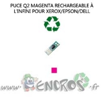 Xerox/Epson/Dell Puce Rechargeable Toner Magenta Série Q2
