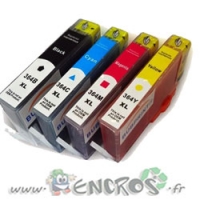 Eco Pack 4 Cartouches compatibles HP 364 XL
