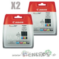 Pack 8 Cartouches CANON CLI-551