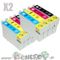 PACK 8 Cartouches compatibles EPSON T1281-T1284