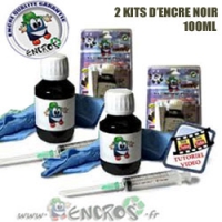 Pack X2 kits Encre Noir BROTHER LC1100