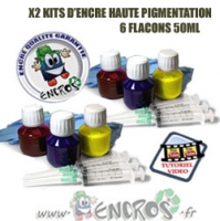 Pack X2 kits Encre Couleur Pigmentée EPSON T1632-34 ou T1622-24