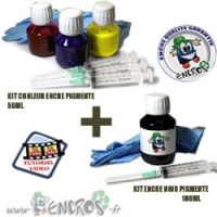 Pack kits Encre Couleur + noir Pigmentée EPSON T1631-34 ou T1621-24