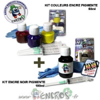 Pack kits Encre Couleur + noir Pigmentée EPSON T0711-T0714