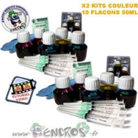 Pack X2 kits Encre Couleurs PGI-9