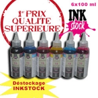 Kit Encre 6x100ML Inkstock couleurs universelles pour Epson