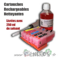  Rechargeables EPSON T2621/T2631 à T2634 nettoyantes Au Solvant Encros