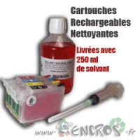 Rechargeables BROTHER LC1000/LC970 nettoyantes au Solvant Encros