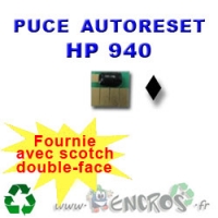 Puce Auto-Reset Noire HP 940