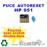 Puce Auto-Reset Cyan HP951