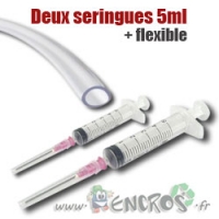 Kit 2 Seringues de 5ml + Flexible de 3cm