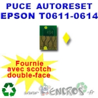 Puce auto-reset EPSON T0614 jaune