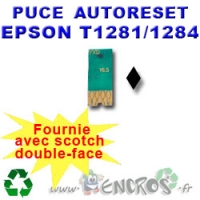Puce EPSON Auto-Reset T1281 noire