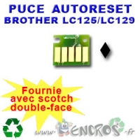 Puce Auto-Reset BROTHER LC125/129 noire