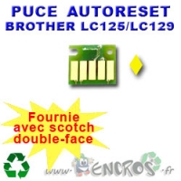 Puce Auto-Reset BROTHER LC125/129 jaune