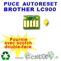 Puce Auto-Reset BROTHER LC900 jaune