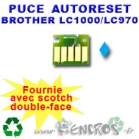 Puce Auto-Reset BROTHER LC1000/970 cyan