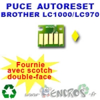 Puce Auto-Reset BROTHER LC1000/970 jaune