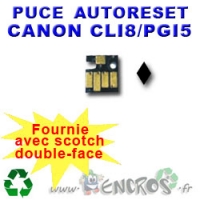  Puce Auto-Reset CANON CLI8 noire