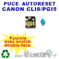 Puce Auto-Reset CANON CLI8 cyan