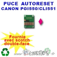 Puce Auto-Reset Canon  CLI551 magenta