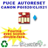 Puce Auto-Reset Canon CLI521 cyan