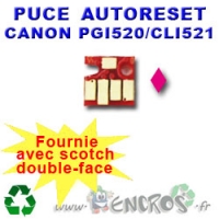 Puce Auto-Reset Canon CLI521 magenta