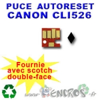 Puce Auto-Reset Canon CLI526 noire