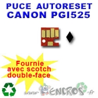 Puce Auto-Reset Canon PGI-525 noire