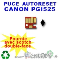 Puce Auto-Reset Canon PGI-525 noire