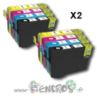 Ecopack 8 Cartouches compatibles de qualite Encros EP149-EP152 NOIR ET COULEUR clone