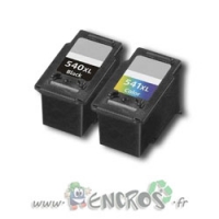 Ecopack 2 Cartouches Compatibles CANON PG540-CL541 XL Couleur et Noire