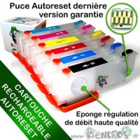 Cartouche Rechargeable pour Epson T2431-T2436 - Pack X6 Vides