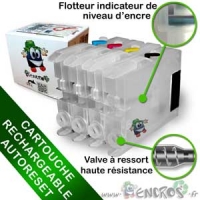 Cartouche Rechargeable pour Brother LC1000/970 - Pack X4 Vides